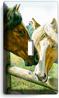 American Country Farm Love Horses Kissing 1 Gang Light Switch Wall Plates Decor