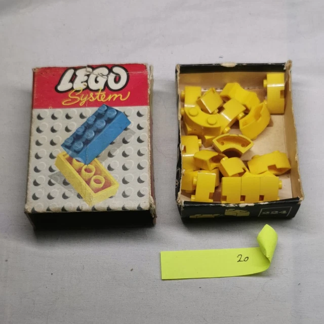 LEGO SYSTEM DENMARK VINTAGE 1960'S CURVED BRICKS SET No 224 VERY RARE ...
