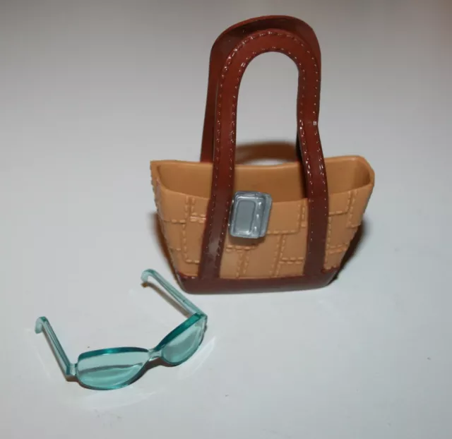 Mattel My Scene Barbie Doll Brown Large HandBag, Sunglasses, and Beeper