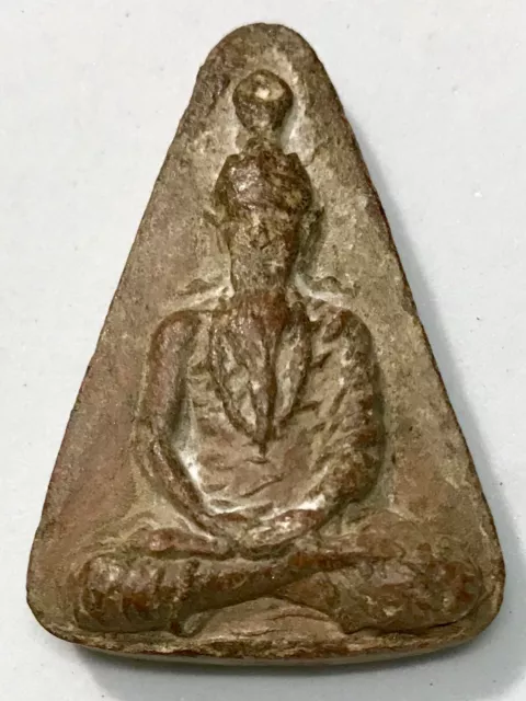 Ruesi Phra Lp Rare Old Thai Buddha Amulet Pendant Magic Ancient Idol#2