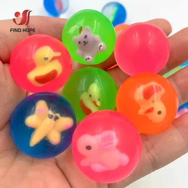 1/5/10 pcs Kids Mini Rubber Bouncing Balls Super Bouncy Elastic Toy Party Gifts