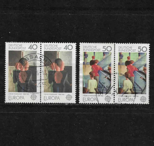 Dublettensatz BRD / Bund 1975 Michel-Nr. 840 und 841 gestempelte Briefmarken