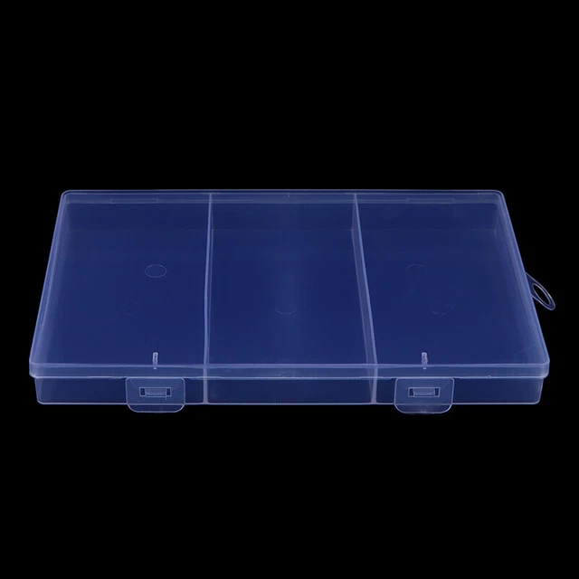 1Pc 3 Grids Transparent Kids Fruit Fork Plastic Box Jewelry Tool Organizer Box