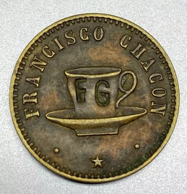 🇨🇷 Costa Rica Coffee Token • Francisco Chacón • "F.g" Countermark