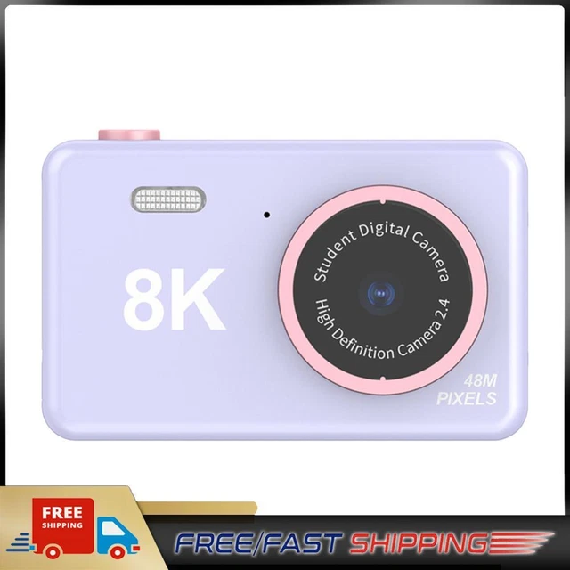 80MP 2.4 inch HD Screen Kids Digital Video Photo Camera with 32GB Card (Purple)