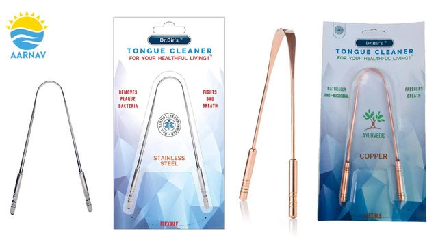 SET DA 3 detergenti lingue acciaio inox raschietto lingue maniglia in