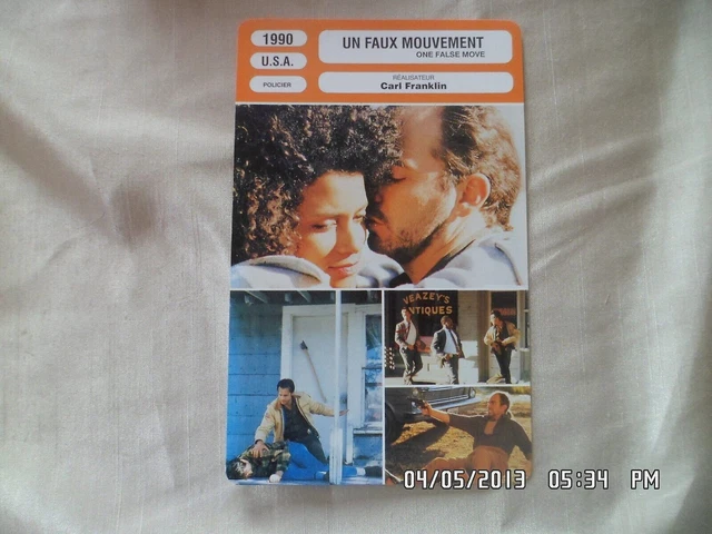 CARTE FICHE CINEMA 1990 UN FAUX MOUVEMENT Cynda Williams Bill Paxton Thornton