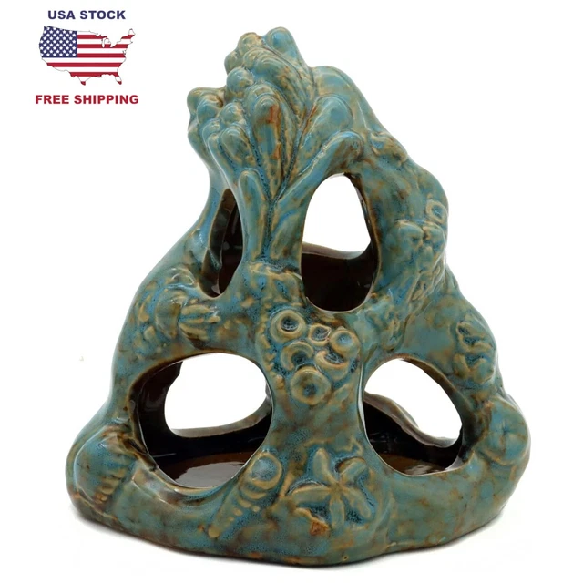 Aquarium Ceramic Cave Decorations, Betta Fish Tank Accessories Hideaway Decor