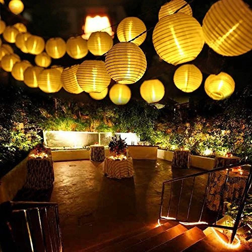 Qedertek Guirlande Solaire Extérieure 6M 30 LED Guirlande Lumineuse Lanterne ...