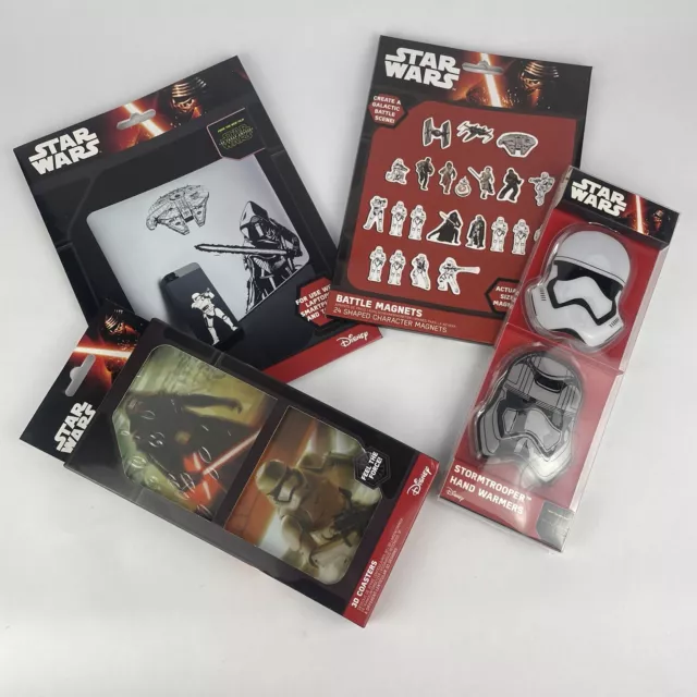 Disney Star Wars The Force Awakens Coasters Set, Magnets, Hand Warmers, stickers
