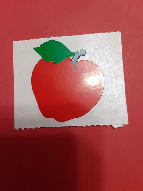 Vintage 80's Mrs.Grossman's apple sticker module (free ship $20 min)
