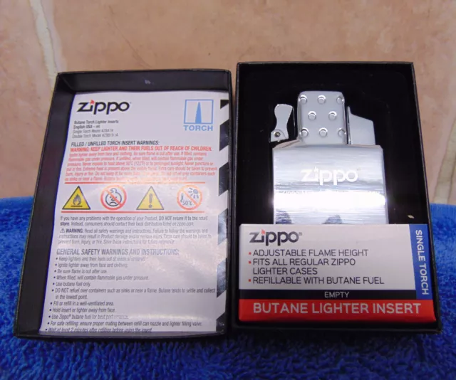 Zippo - Windproof Gas Torch Lighter Insert -INSERT ONLY - convert Zippo to gas