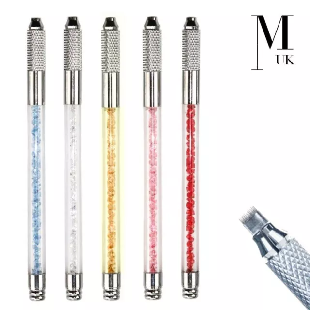 Microblade Holder - SPMU Tool - Manual Needle Microblading Pen - Crystal Colour