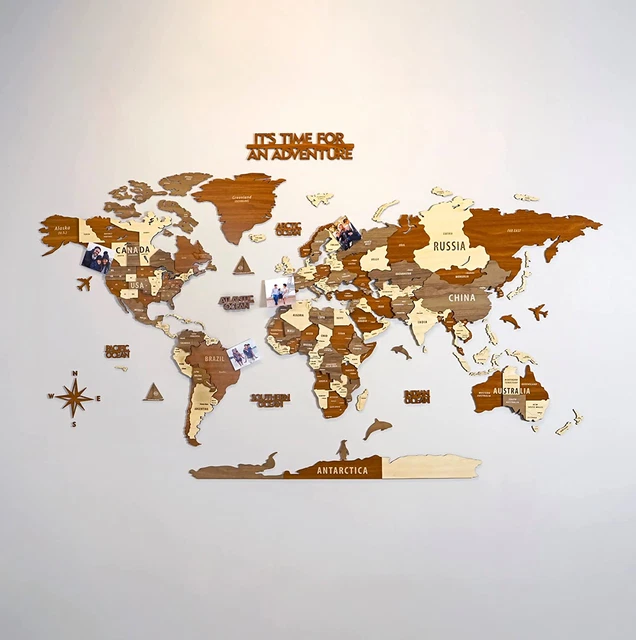 Mappa Del Mondo In Legno Per Regalo Di Nozze – Contenitore Per Soldi Personalizzato Con Corda, Regalo Originale Per Coppie