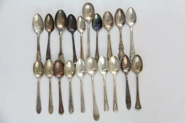 20x DEMITASSE SPOON FLATWARE SILVERPLATE LOT VINTAGE CRAFT REUSE REPURPOSE