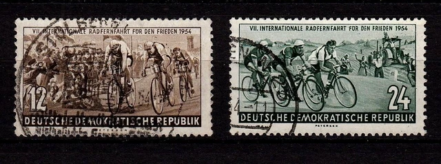 105948/ DDR 1954 – Mi 426-427 – Friedensfahrt – gestempelt