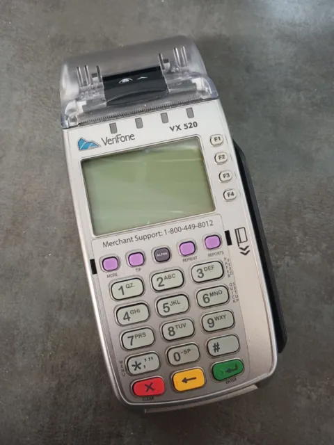 VeriFone VX520 Credit Card Chip Reader Terminal (No Power Cord Untested)