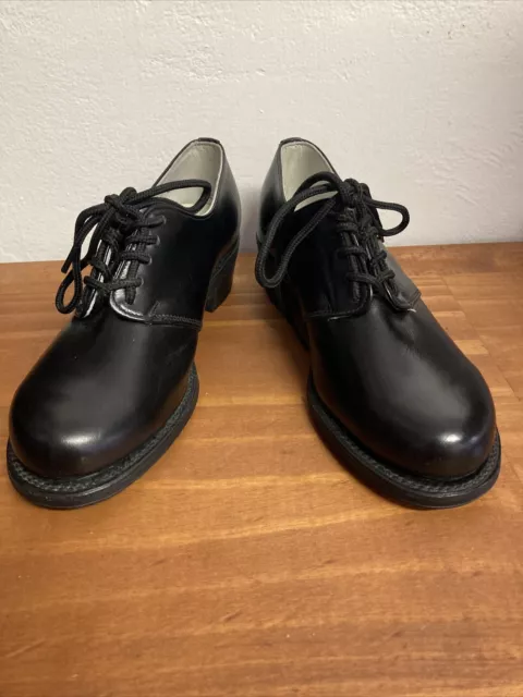 New No Box BAXTER  CO Kids Shoes Black High Shine Leather Dress Shoes Size 5