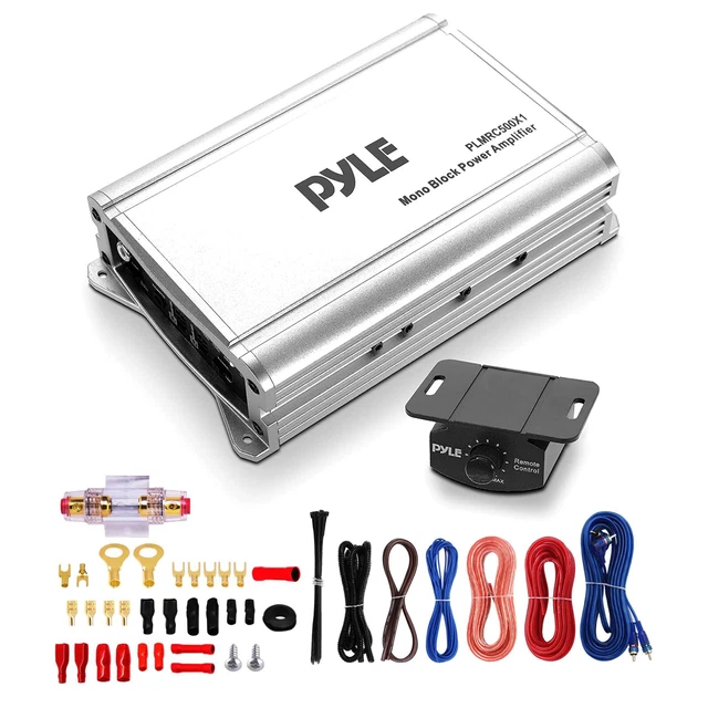 PYLE PLMRC500X1 1000W MonoBlock Class D Marine Amp with Amplifier