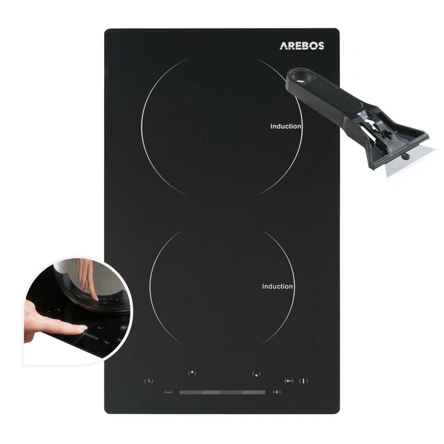 AREBOS Double Plaque de Cuisson à Induction Contrôle Tactile 3000W 2 Foyers
