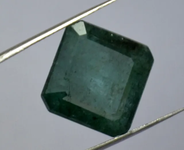 Flawless Certified Square Cut 17.05 Ct Natural Zambian Emerald Gemstone DD026