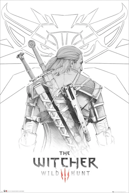 The Witcher Poster Geralt Sketch Maxi