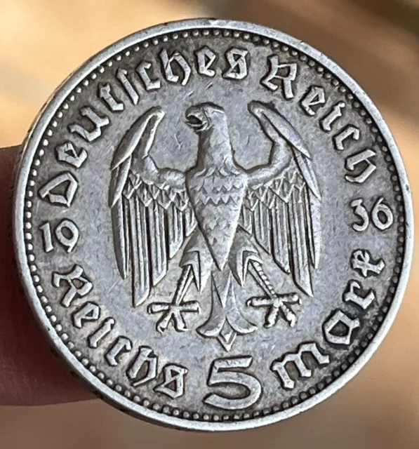 Allemagne 3eme Reich 5 Reichsmark 1936 J