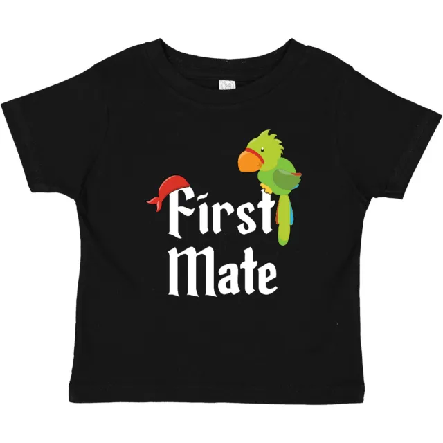 Inktastic First Mate Pirate With Parrot And Bandanna Baby T-Shirt Pirates Talk