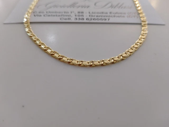 Collier Chaîne En Or 18K (750‰) Massif - Longueur 50 Cm - Italie - Neuf Avec étiquettes