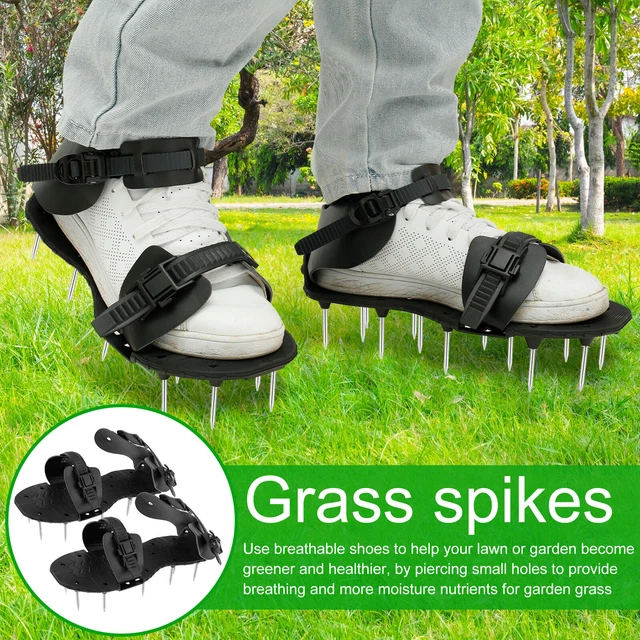 1 Paar Rasenbelüftungsschuhe für Gras -Stachelschuhe mit verstellbarem crVRG