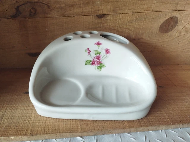 Ancienne Dinette Porte Brosse a Dents Savon Porcelaine Enfant Poupee
