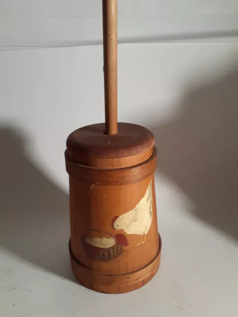 Vintage Miniature Butterchurn, Cute As A Button!, 9" Tall