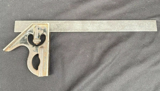 UNION TOOL CO. 12” COMBINATION SQUARE Tempered No.4 Grad