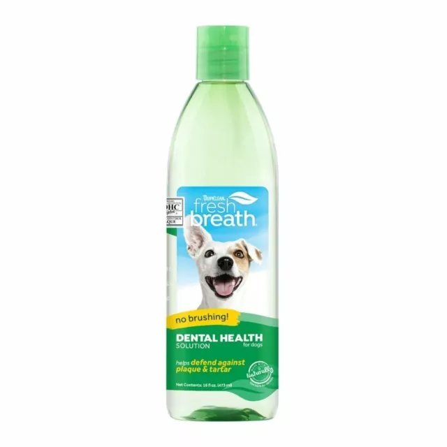 TropiClean Oral Care Water Additive For Dogs Fresh Breath Plaque Tartar 473ml