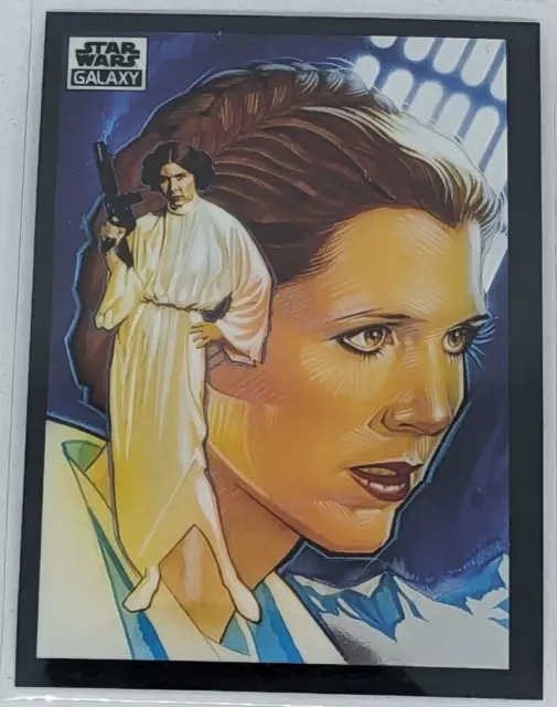 Princess Leia Organa Starwars Topps Chrome Galaxy 2022 Base Card #35