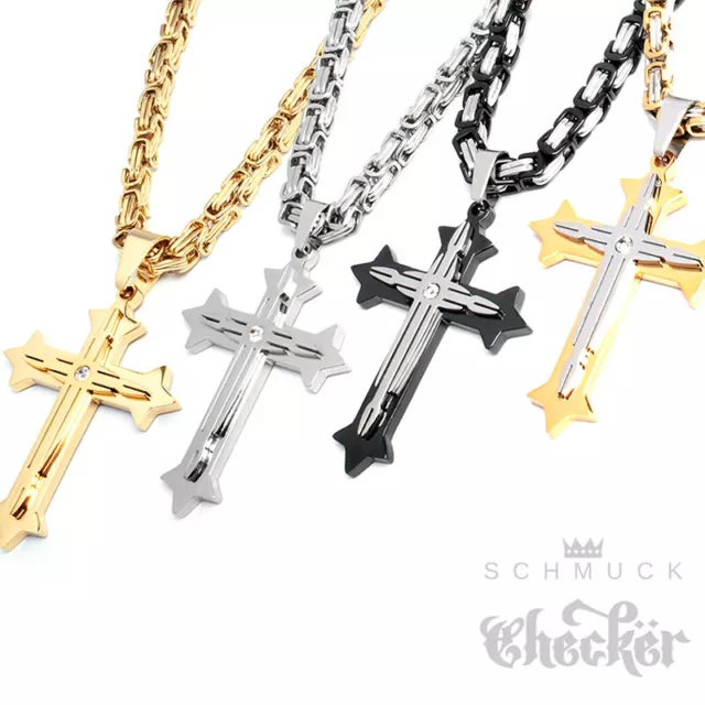 Pendentif croix chaîne royale bijoux en acier inoxydable chaîne de haute qualité homme cadeau