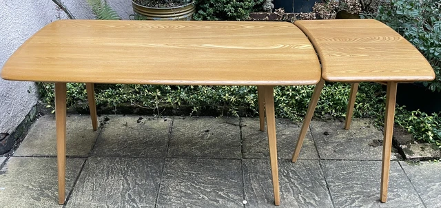 Fine Retro Ercol Plank Dining Table With Extension Table Amazing Condition