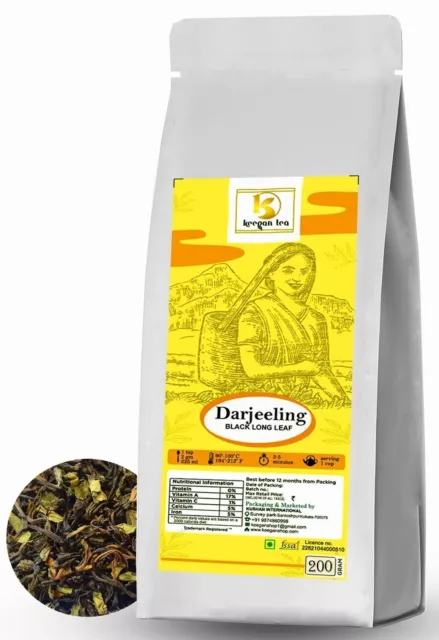 KEEGAN TEA Reiner schwarzer Darjeeling-Langblatttee 200 g Kostenloser...