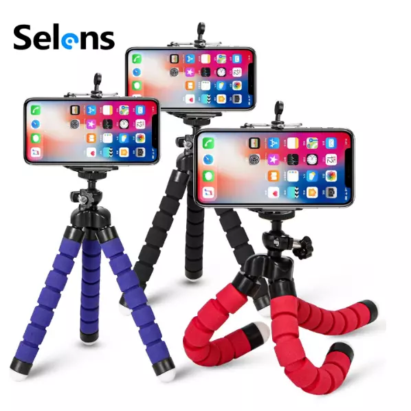 Trípode para teléfono esponja flexible pulpo mini trípode para iPhone mini cámara viaje
