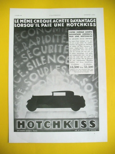 Hotchkiss Press Release Quality Import Illustration Jacquelin 1931