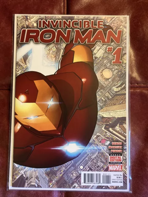 Invincible Iron Man #1 💥NM+💥 Main Wraparound Cover/ Bendis 🧨