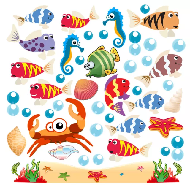 FONDALE MARINO STELLE coralli pesci adesivi murali cameretta wal sticker 30  PZ. EUR 28,90 - PicClick IT
