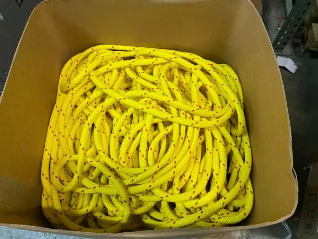 BlackMAX 9/16” Double Braid 11,800 Pound Bull Rope Climbing  Yellow per foot