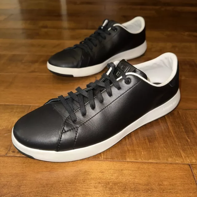 Cole Haan GrandPro Mens Size 11.5 Black Leather Tennis Shoes Sneaker C22583