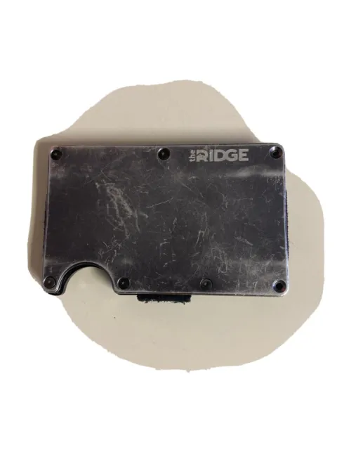 Ridge RFID Blocking Metal Wallet with Cash Strap - Black