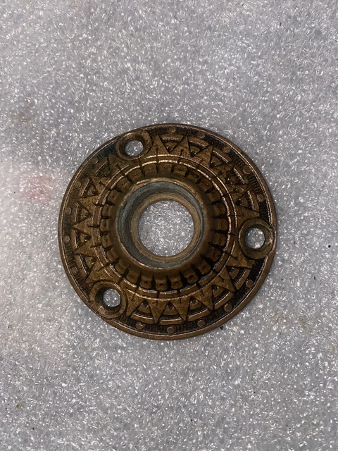 Antique Brass Corbin EastLake Pattern Doorknob Rosette