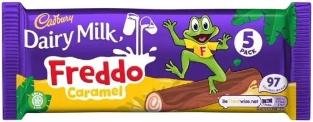 3 x Dairy Milk Freddo Caramel Chocolate Bar, 19.5g (Pack of 5) Delicious Tasty A