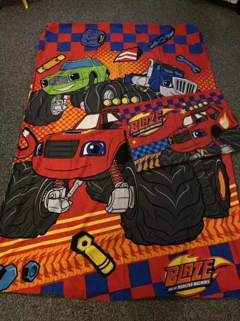 Blaze Monster Machines Single Duvet Cover & Pillowcase Fabric Material Bb18d