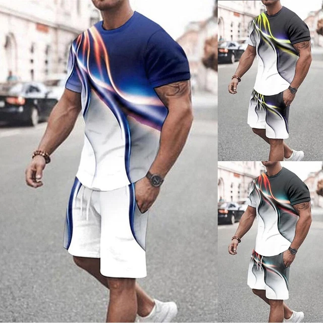 Set Tuta da Ginnastica Manica Corta Pantaloncini SPORTS Estate Felpa