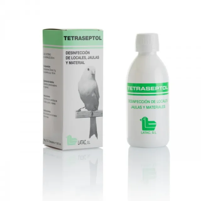 Latac Tetraseptol 250ml (désinfectant volières, cages et matériel).